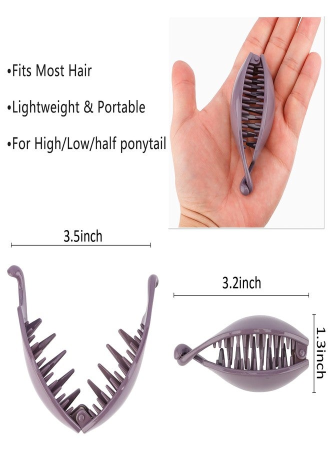 Hapdoo 4PCS Small Banana Clip, Banana Clips for Thin Hair Strong Hold Bun Holder Jaw Barrettes for Women and Girls - Image 2